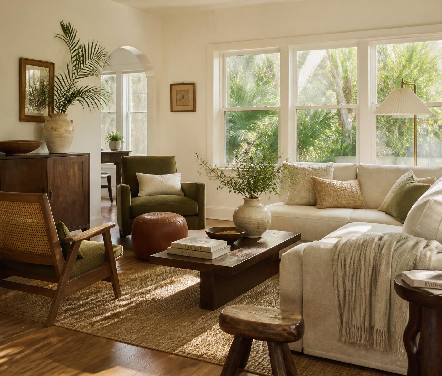 Sunlit interior of a Florida home
