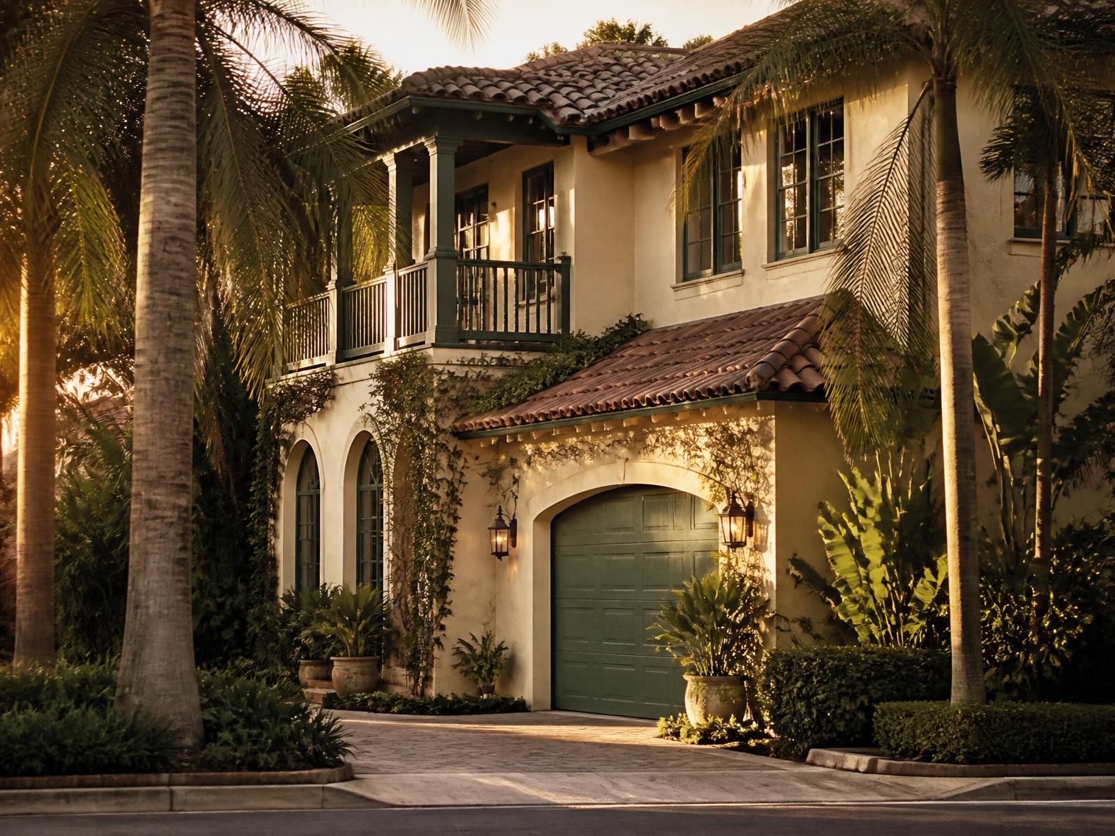 A Florida single-family home framed by palm trees
