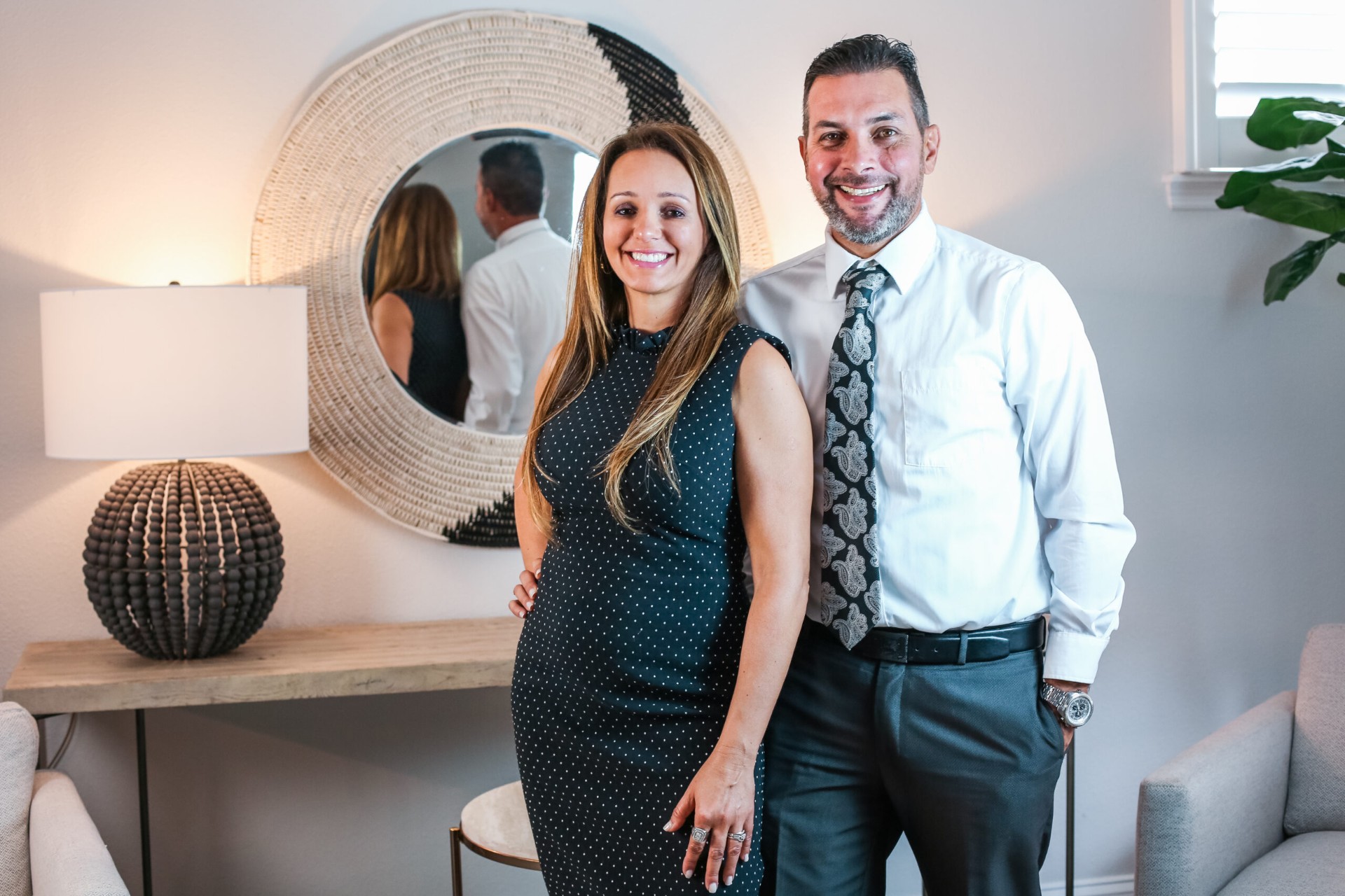 Alex and Tatiane, the founders of Alexta Homes