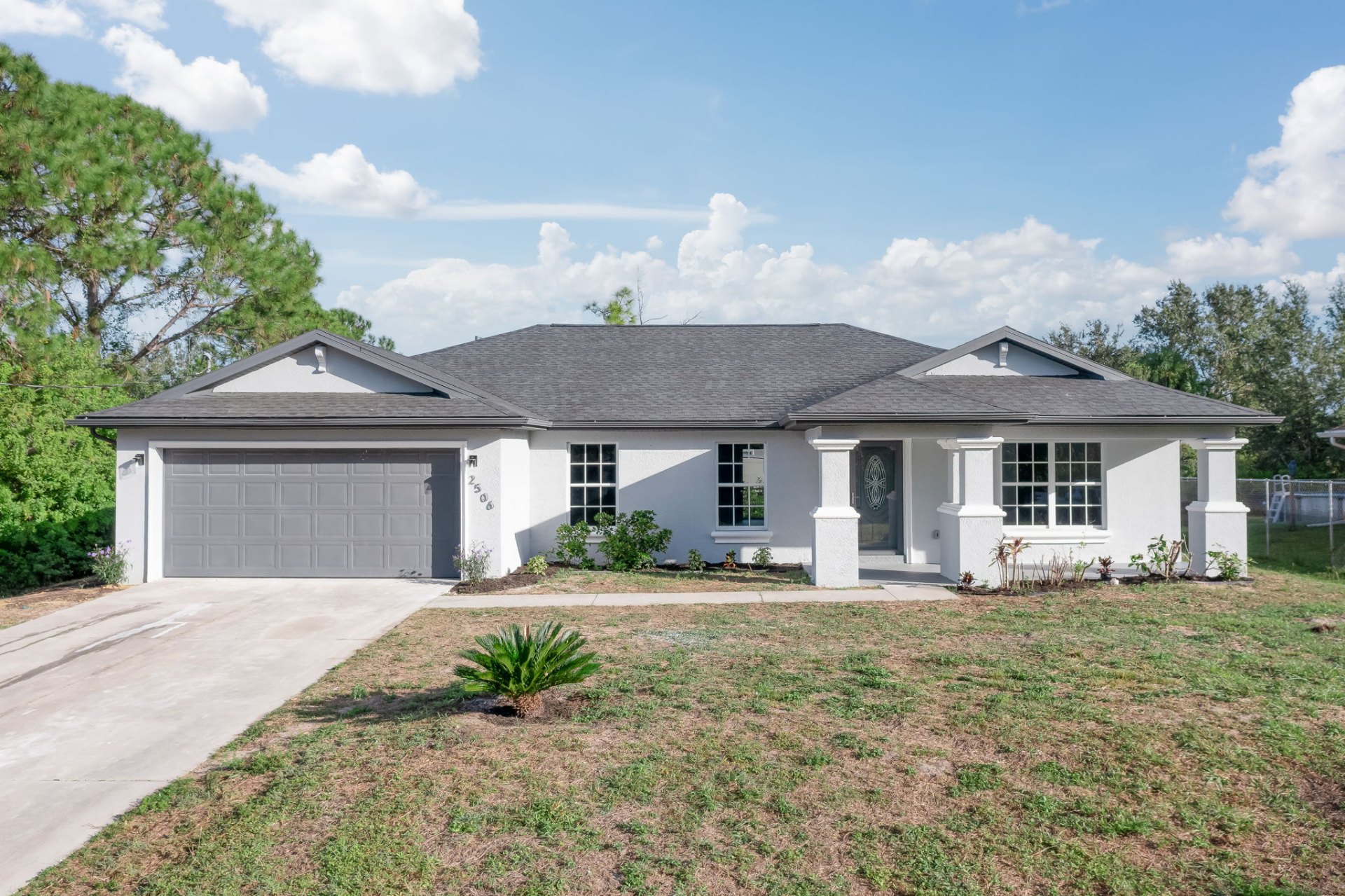 Renovated white single-family Florida home